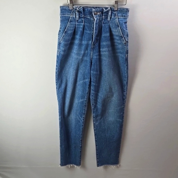 Hollister Women's Ultra High Rise Mom Women's Blue Jeans Sz 26x27 - Picture 1 of 11